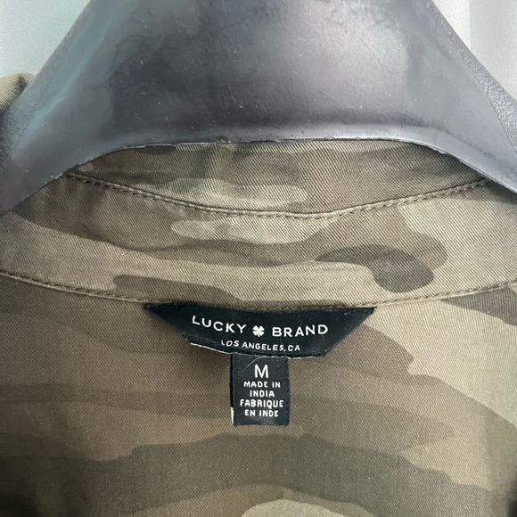Lucky brand full button shirt/ dress , camouflage green - Picture 4 of 4